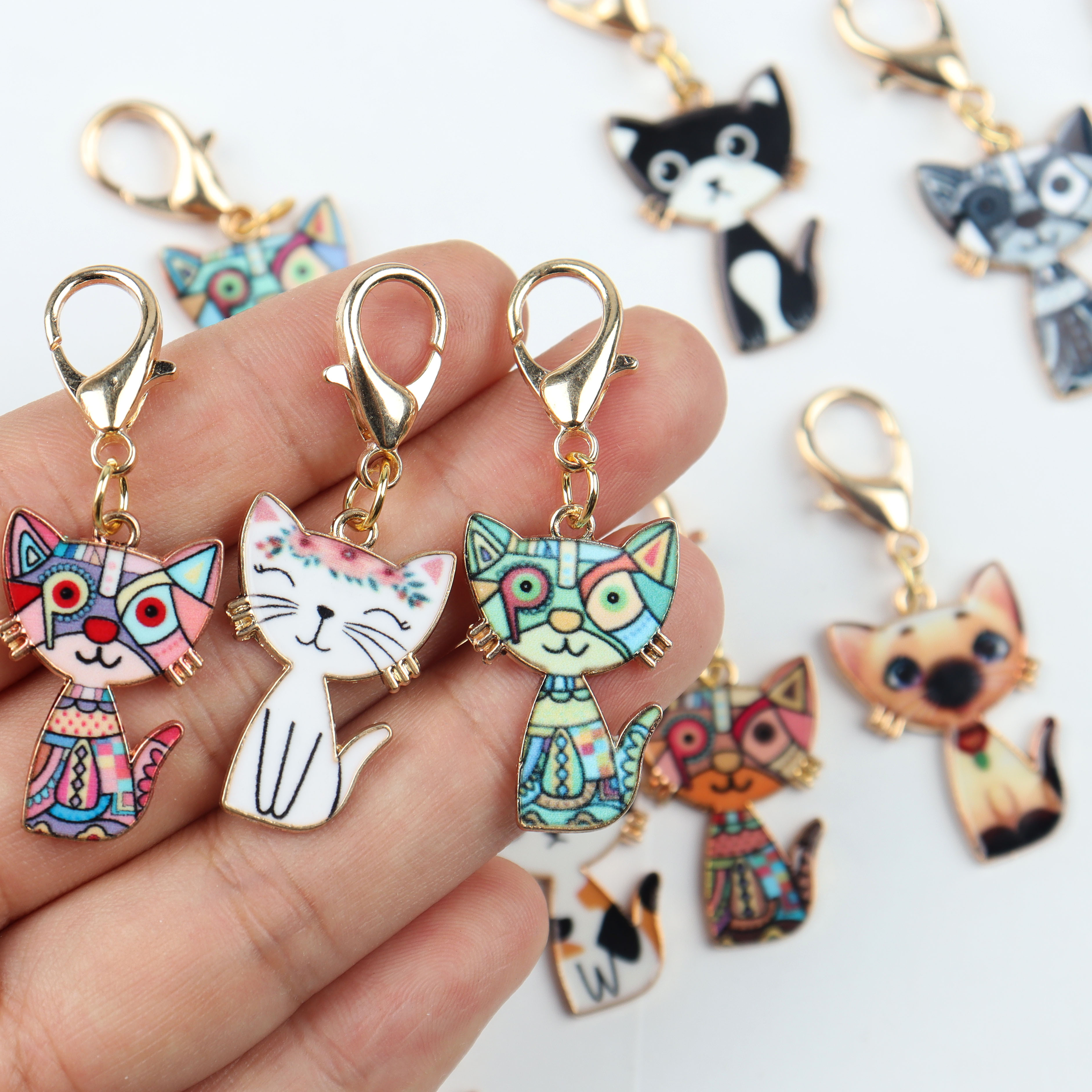 

12pcs A Set Of Interesting Kitten Keychains Creative Small Gifts - Perfect Gifts For Family, Friends And Lovers On Autumn, Christmas, Halloween And Other Festivals