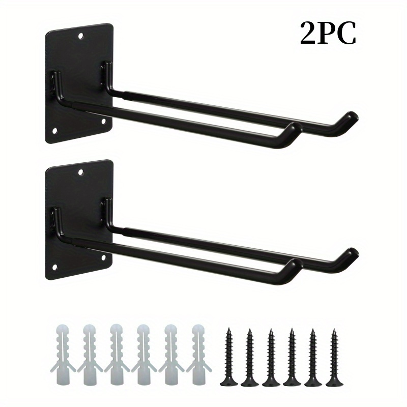 TEMU Garage Hooks, 2 Pack Steel Heavy Duty Garage Storage Hooks With Anti-slip Coating, Utility Garage Wall Mount Hooks For , Shovel, Ladder And