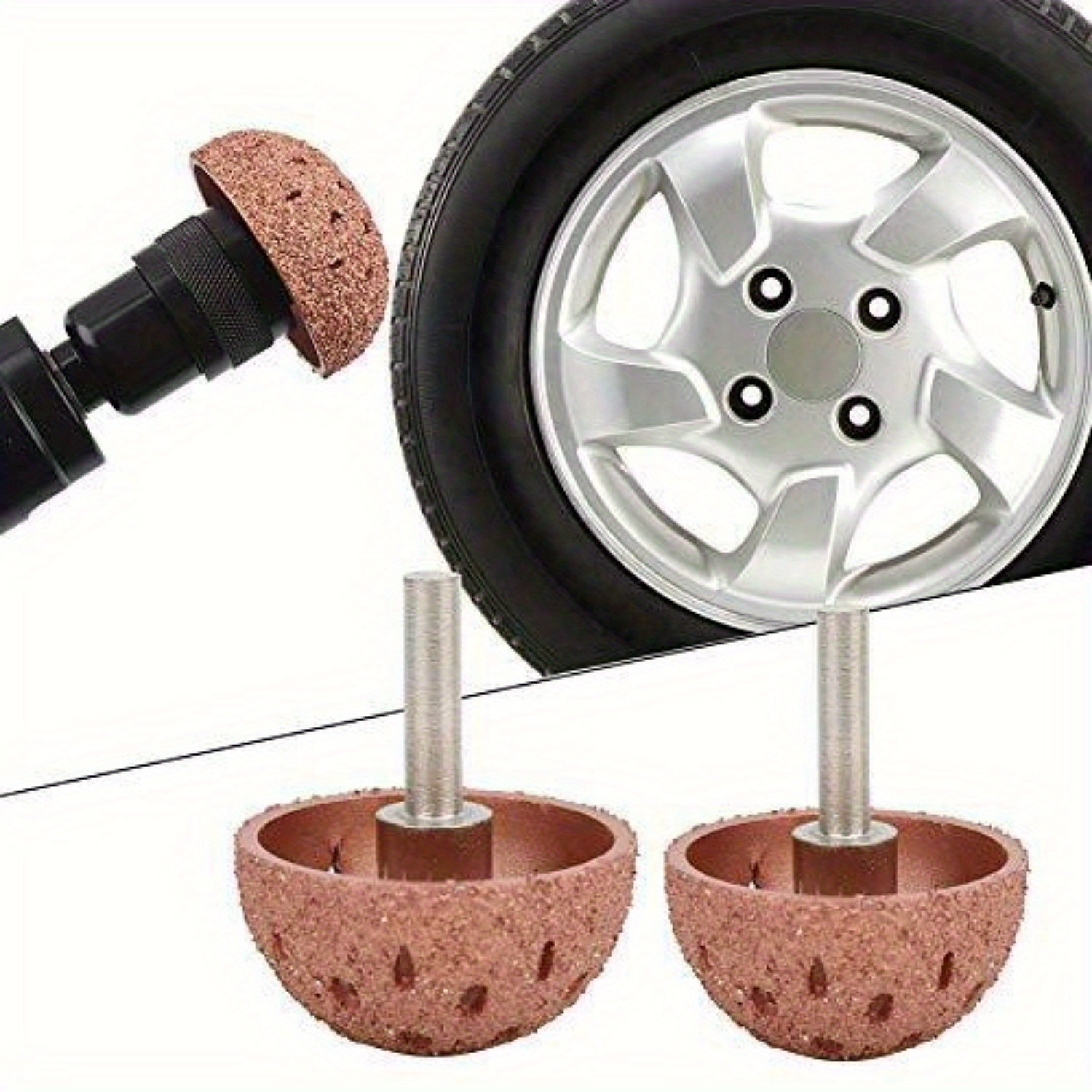 

2pcs Bowl Steel Buffing Tire Buffing For Tire , Pad Tool Accessories