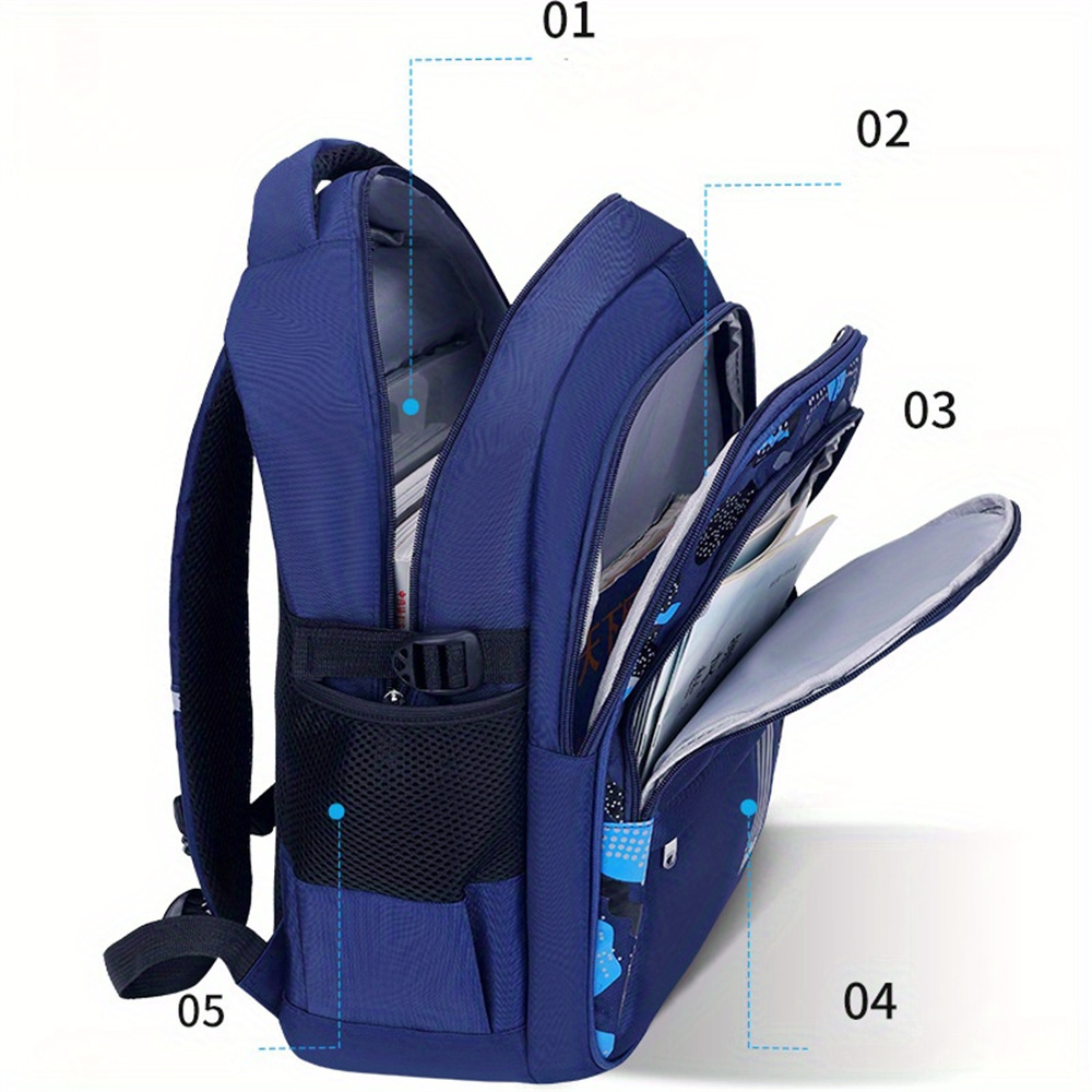 thickened and   oxford cloth multi layer large capacity spine protecting wear resistant shoulder bag new college and middle school shoulder bag multi layer large capacity travel backpack junior high school high school storage