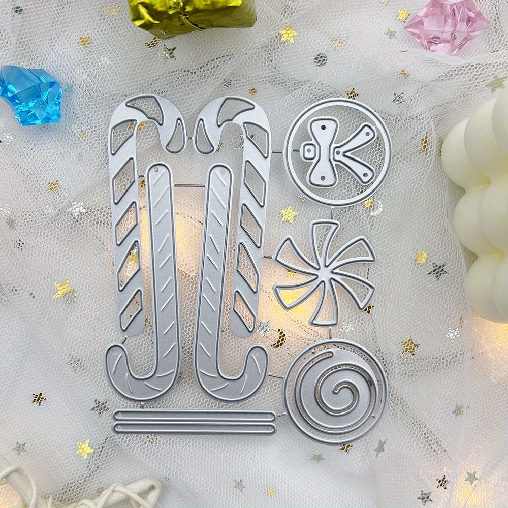 

[christmas][new Year]1pc Christmas Candy Metal Cutting Dies For Diy Scrapbooking Photo Album Decorative Embossing Paper Card Crafts Die Cut