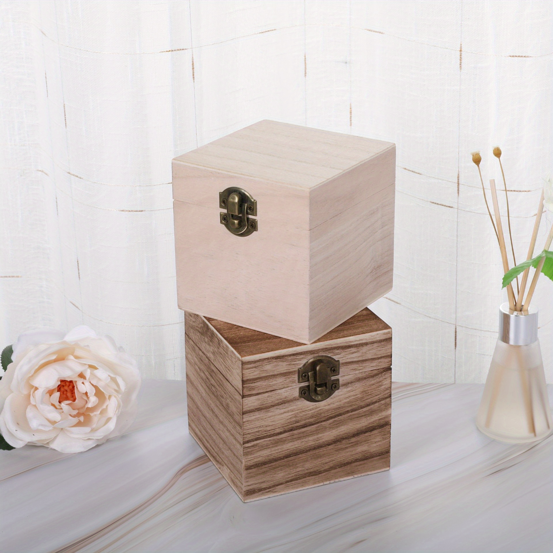 

Customizable Wood Box - For Diy Projects, & Hobbies