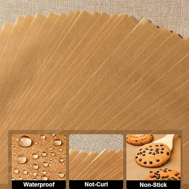 100 non stick parchment paper sheets pre cut baking liners for clean up ideal for baking grilling steaming more Product details 4