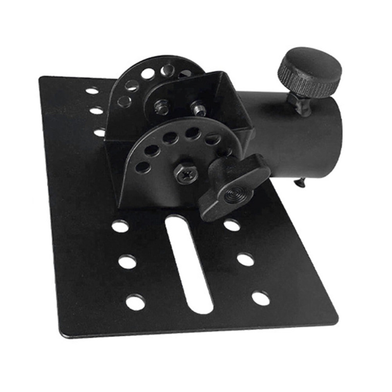 

Adaptateur de Support de Haut-Parleur DJ Métallique Rotatif - Capuchon Supérieur Robuste de pour Poteaux de Trépied, Installation Facile, Utilisation Polyvalente