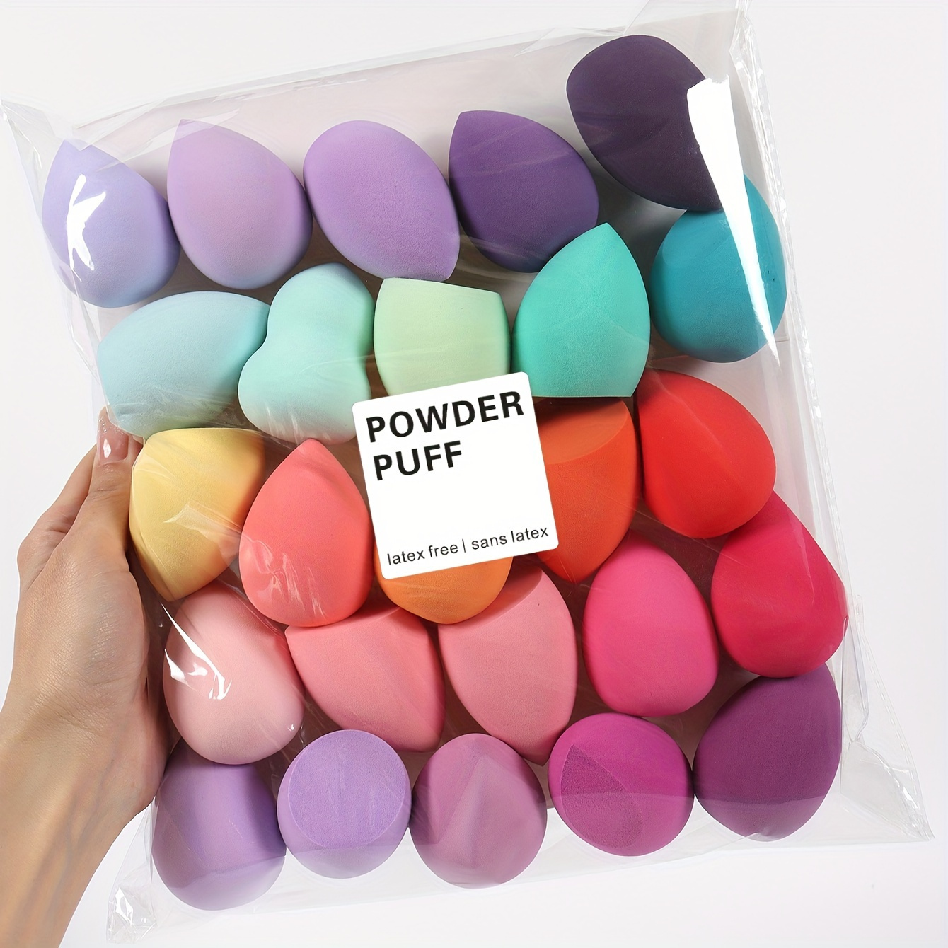 

20pcs Assorted & Makeup Sponges, - & Wet -use For Foundation Blending, -colored Cosmetic Types