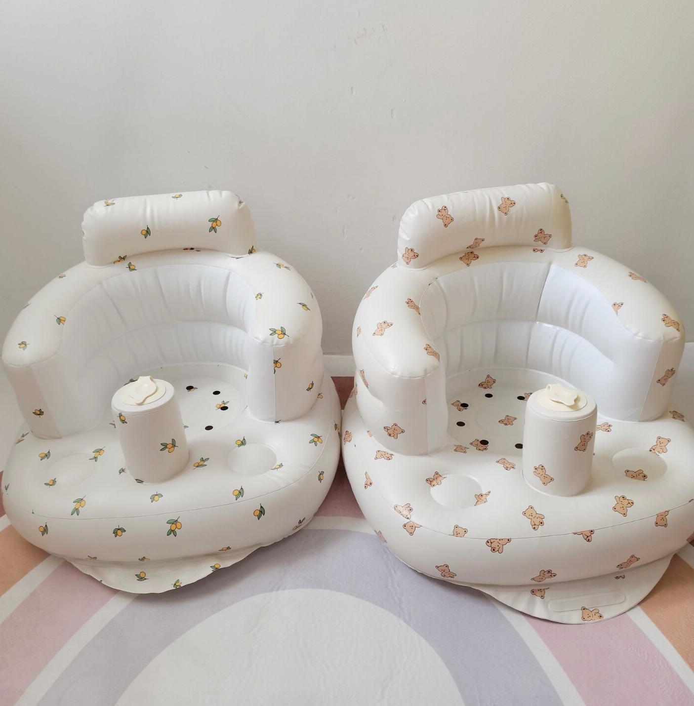 portable   bath seat anti slip foldable inflatable sofa for   learning play pvc material no   details 3