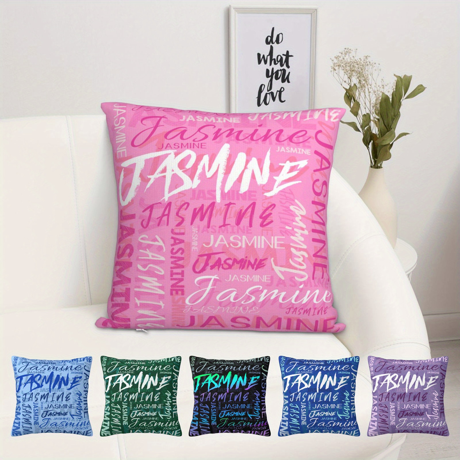 

Pillowcase 18"x18" - Personalized Lumbar , For & , Couple's