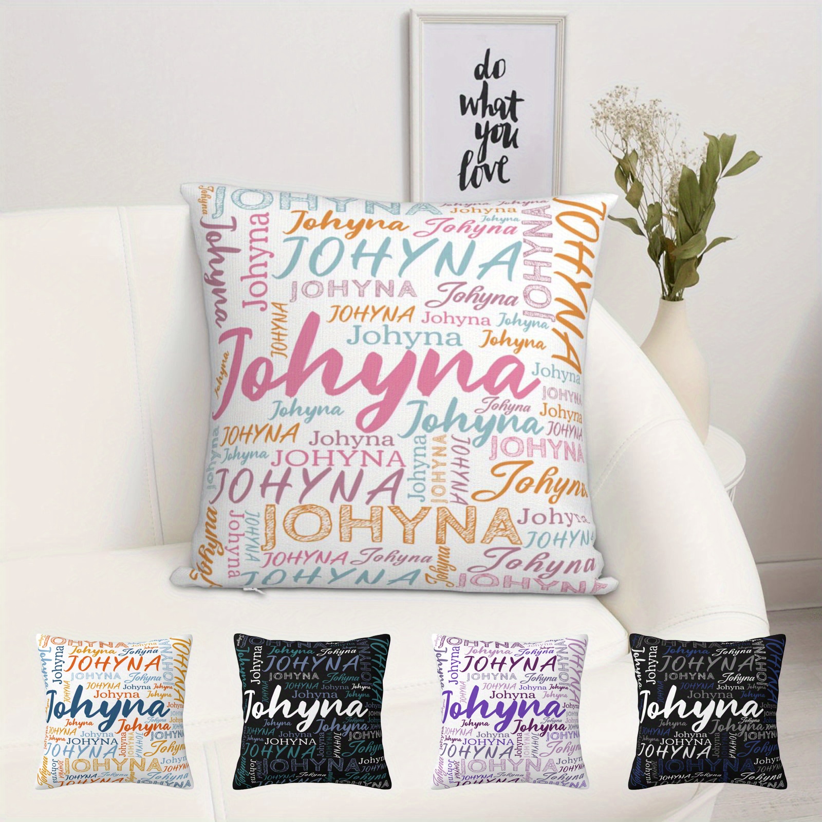 

Pillowcase 18" X 18" - Personalized Lumbar , For & Couch Decor, Couple's