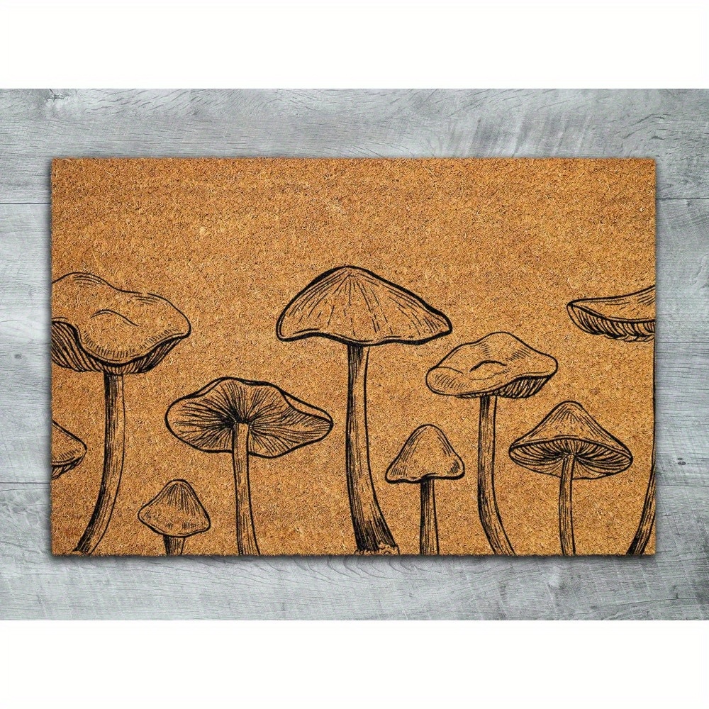 

Mushroom Close Up Doormat, Welcome Mushroom Doormats, Mushrooms Doormats, Mushroom Coir Mats, Welcome Funny Mushroom Door Mats Home Kitchen Balcony Decoration 16x24 Inch