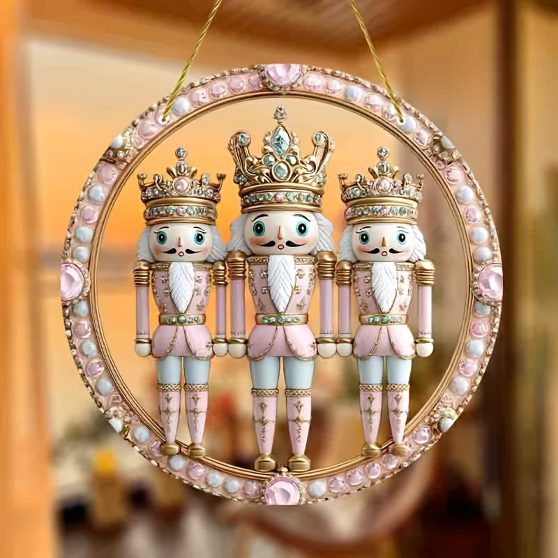 

Festive Acrylic Nutcracker Wall Decoration - Indoor/outdoor Decor, Suitable For Home, Office, And Garden - 1 Piece