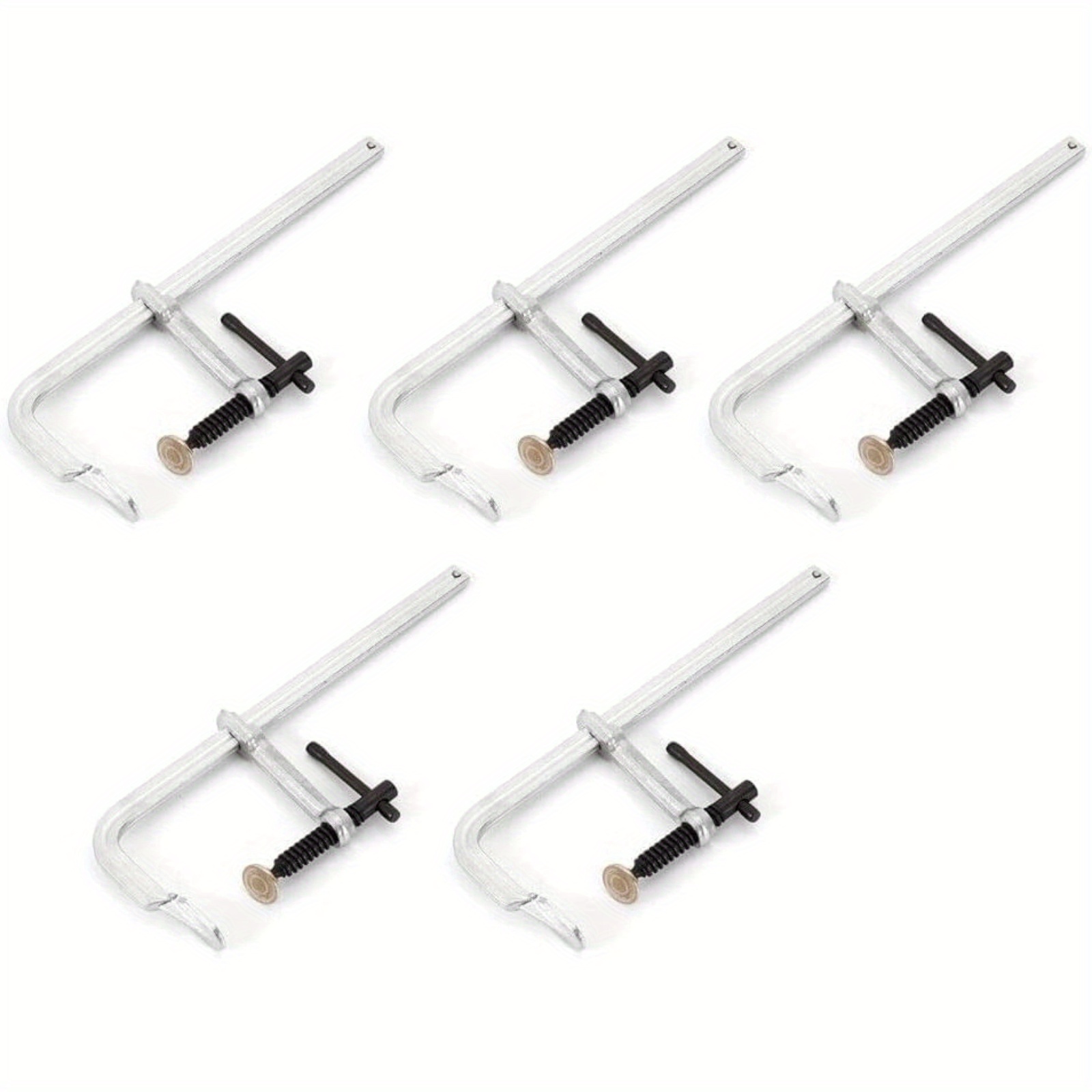 5pcs Heavy-duty F Clamps Suitable For Woodworking & Welding, 12.4"x4.33" Max Open Length With 8" Jaw, Capacity F-clamp For,, Furniture Making, Panel Assembly