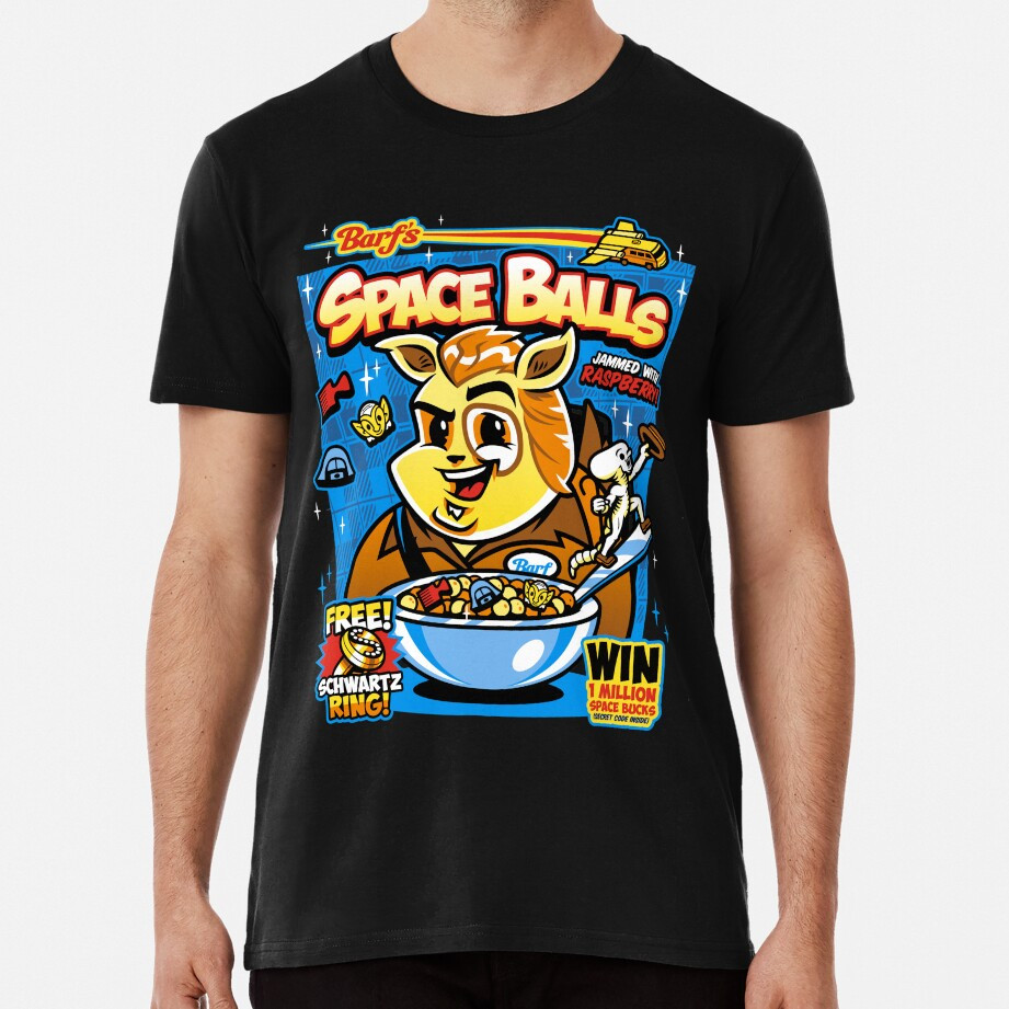 

's Space Balls Premium T-shirt, Casual Unisex Short Sleeve Tee Tops, Youth & Adult Black T Shirt, Gift, Christmas Gift