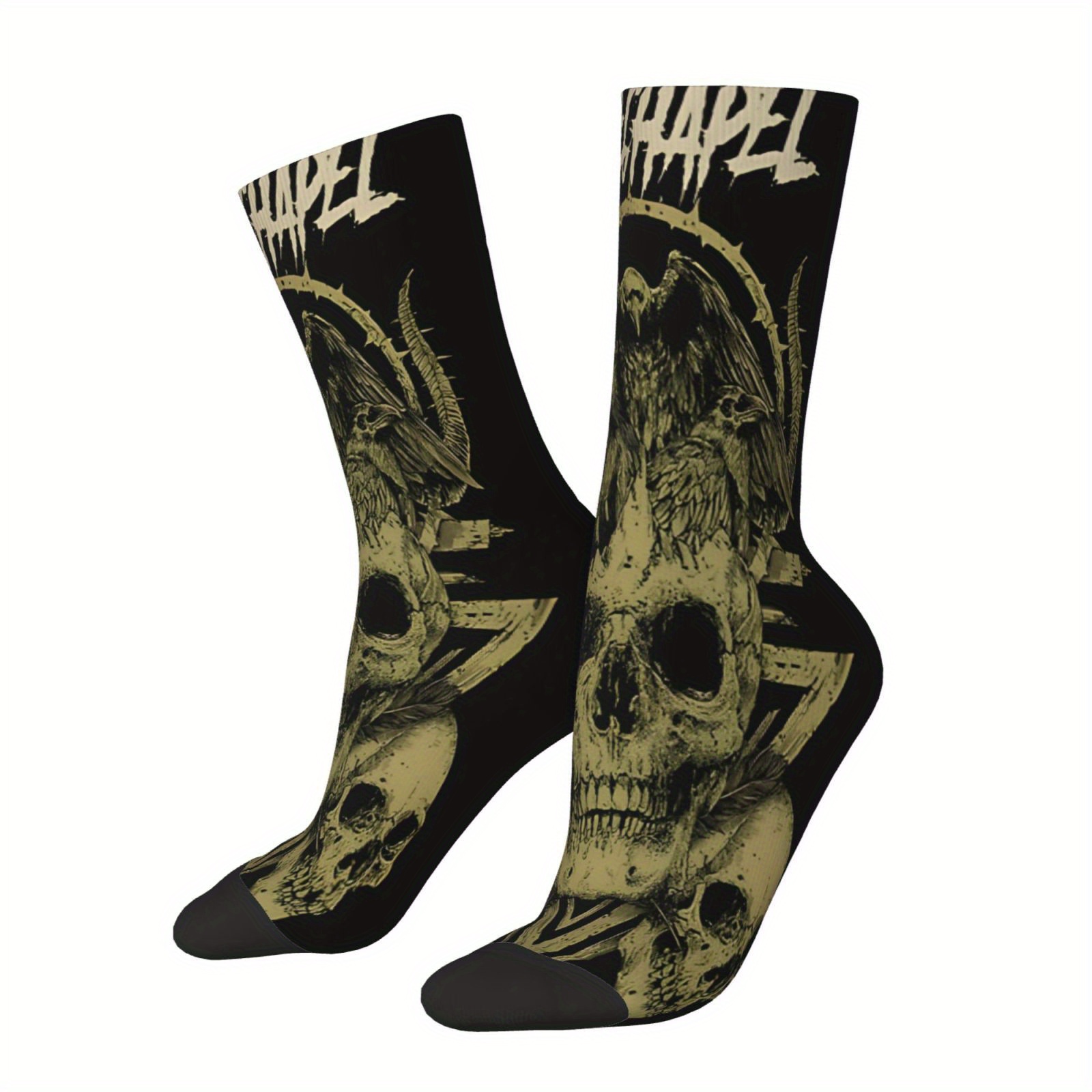 

Happy Band Men's Socks - 1 Pair, Polyester 95%, Spandex 5%, Novelty Hip Hop Crew Socks, Vintage Style, Hand Washable, Unique Gift Idea