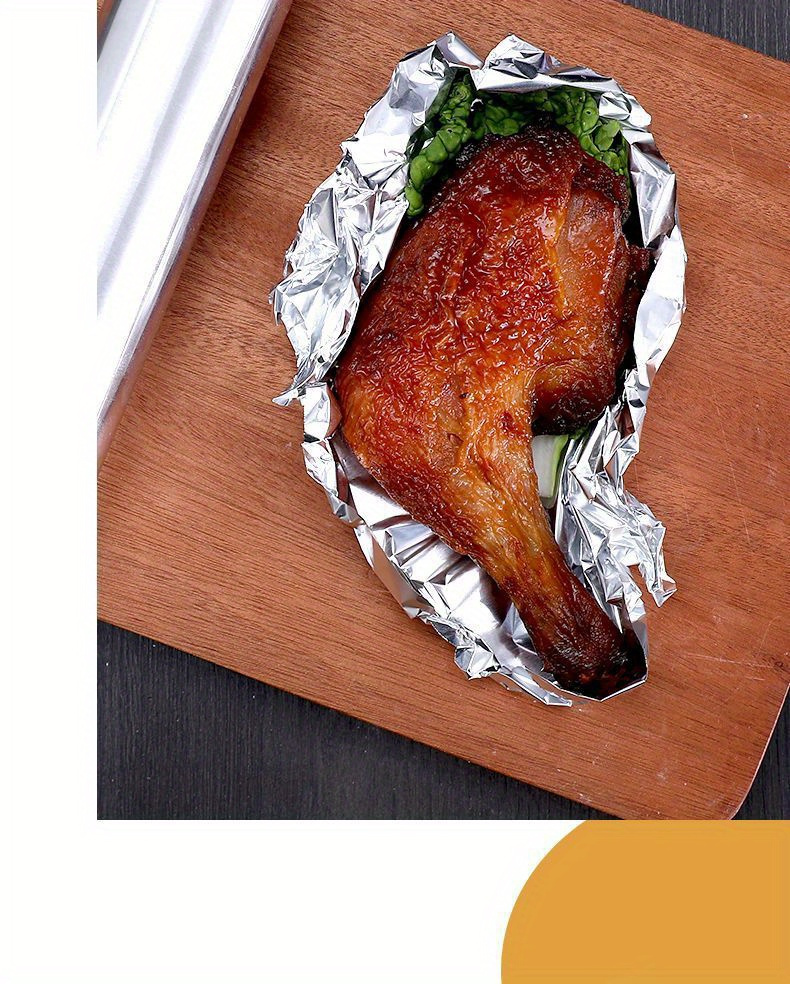 премиальная алюминиевая фольга рулон пищевого качества утолщенная для аэрогриля духовки запекания гриля одноразовая кухонная обертка детали 4