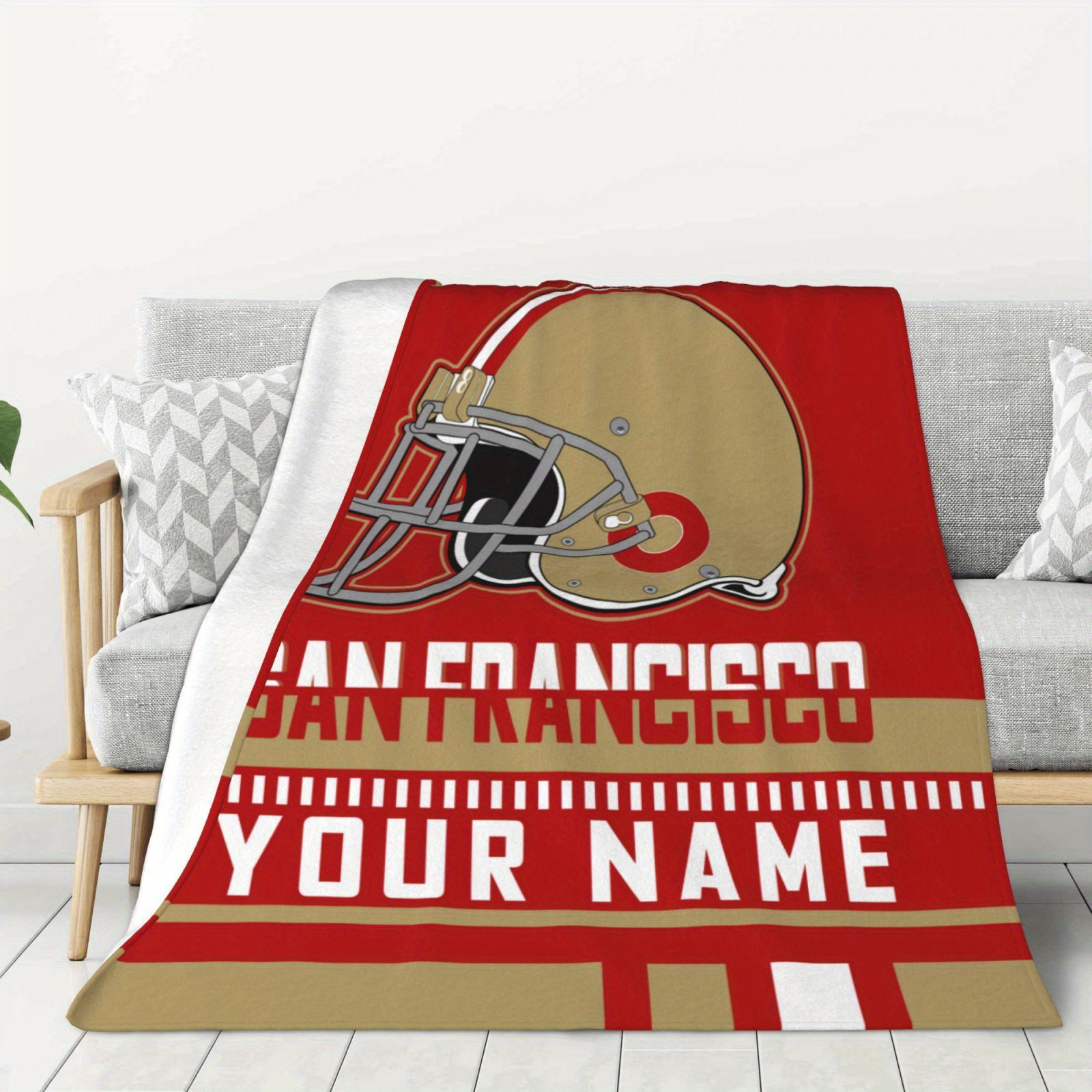 

Personalized San Fan Blanket - Soft, & Customizable Polyester