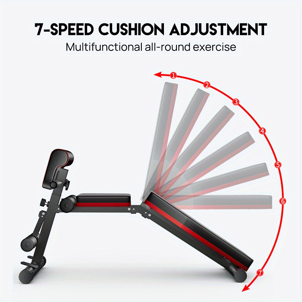 Weight Bench Fitness Bench Press Squat Rack Adjustable Home Gym Equip - Image 4