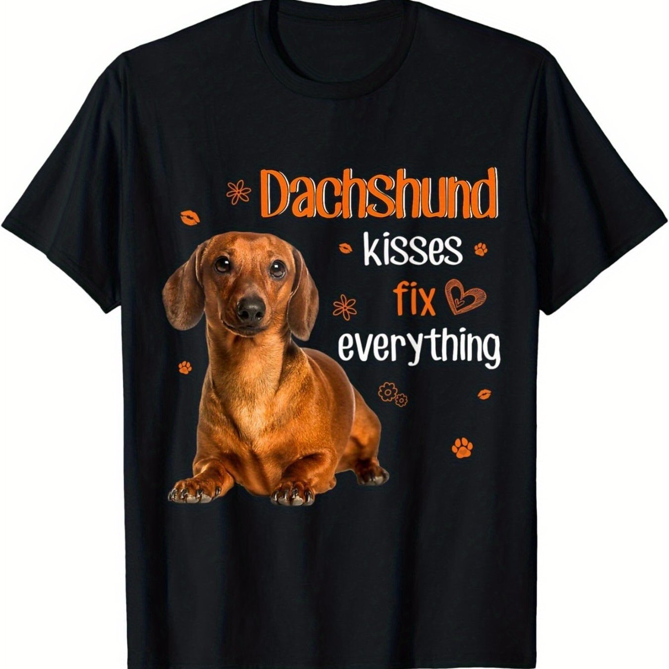 

Dachshund Kissing Cotton Summer Pattern Men's T-shirt - Comfortable, Stylish