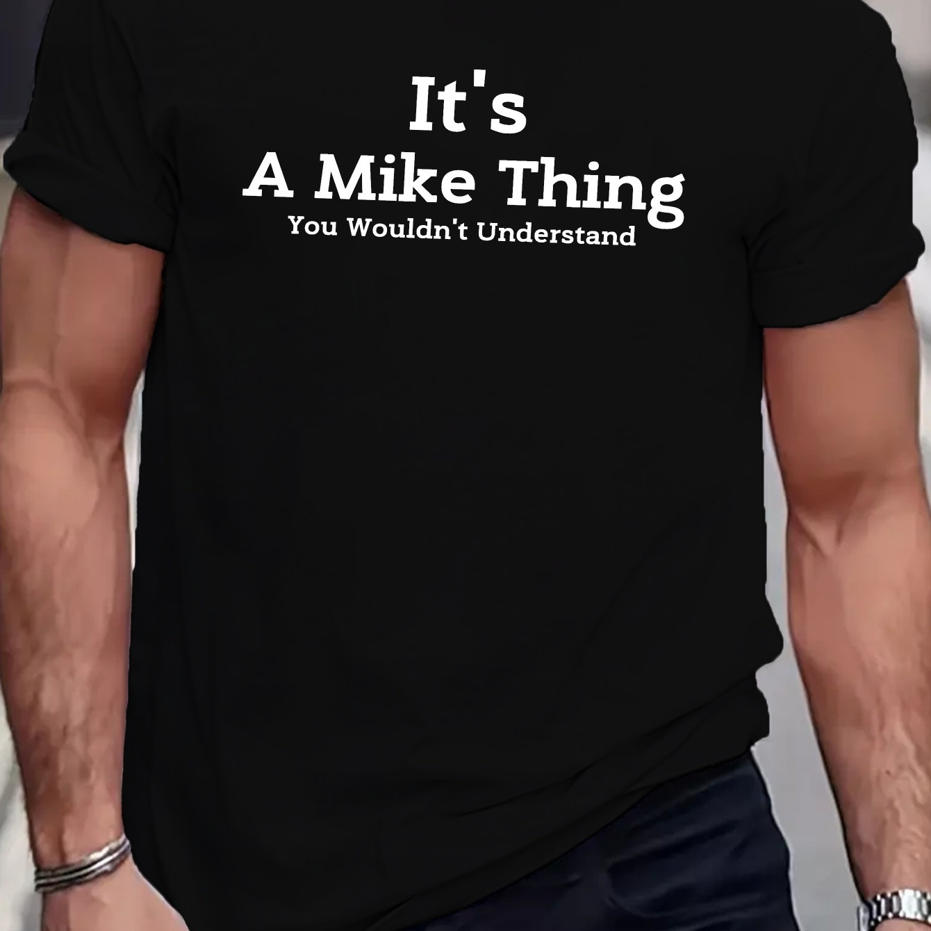 

It's A Mike Thing... Printed T-shirt, Men's T-shirt, Summer Casual Short Sleeve T-shirt