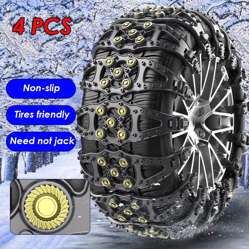 4X Snow Chains Auto Traction Aid for Winter