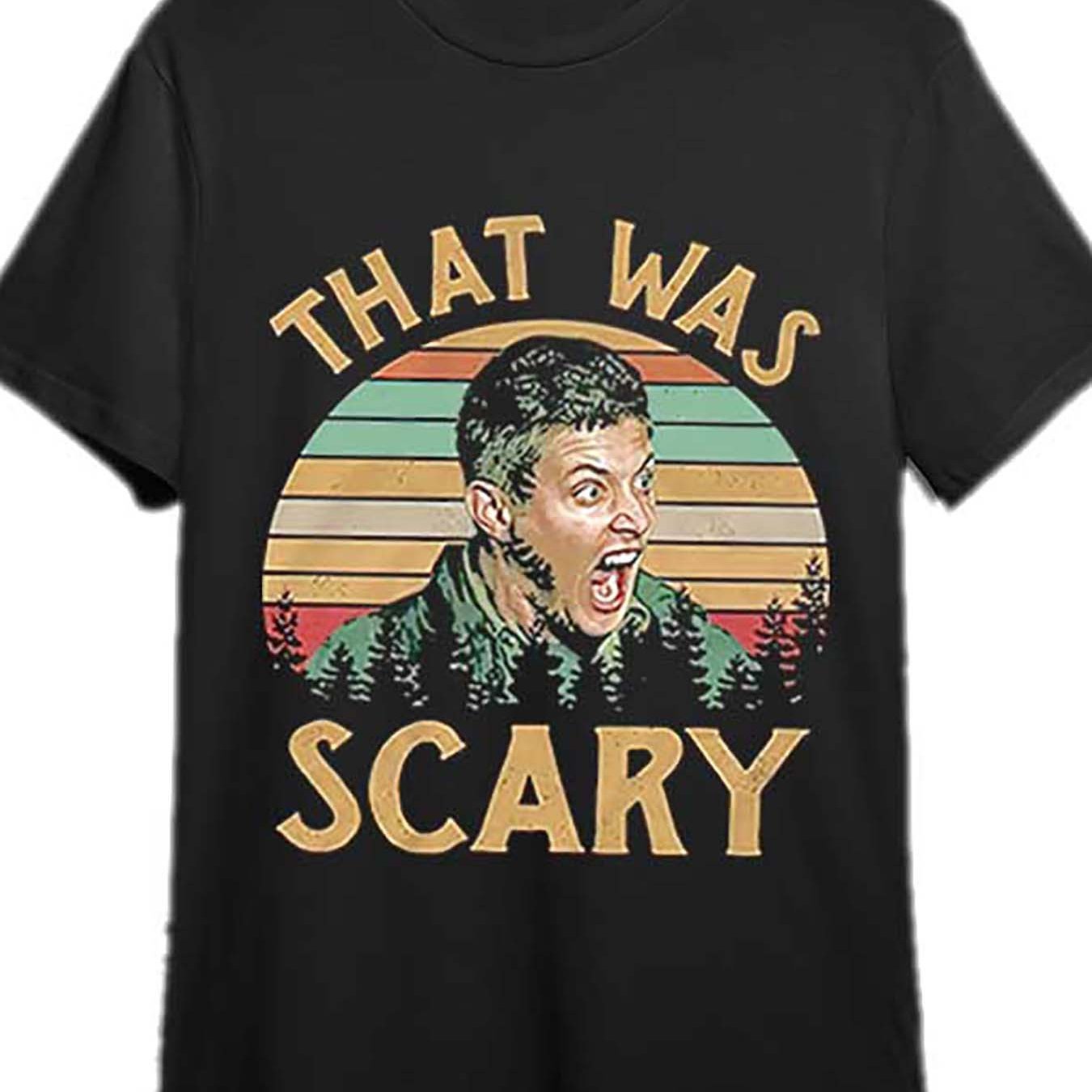 

Winchester Supernatural That's Scary Vintage Vintage T-shirt Fun Men's Short Sleeve Graphic T-shirt Collection Black