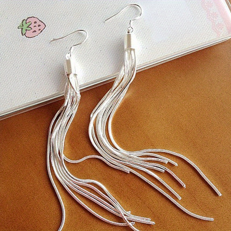

Chain Tassel Dangle Earrings Simple Punk Style Jewelry Creative Female Earrings
