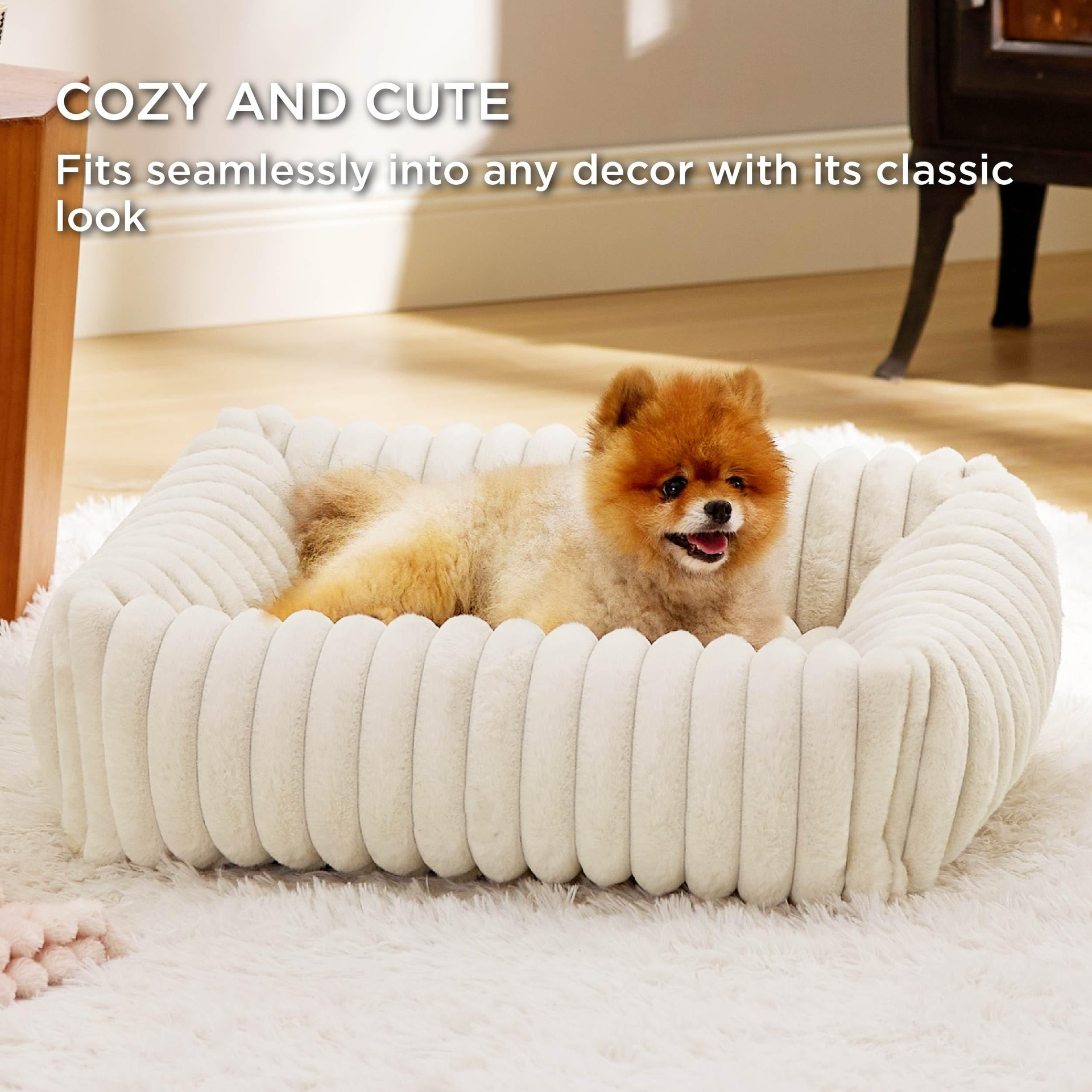 

Luxurious Dog Bed - , Comfortable Nest For Small To Medium Breeds, Design