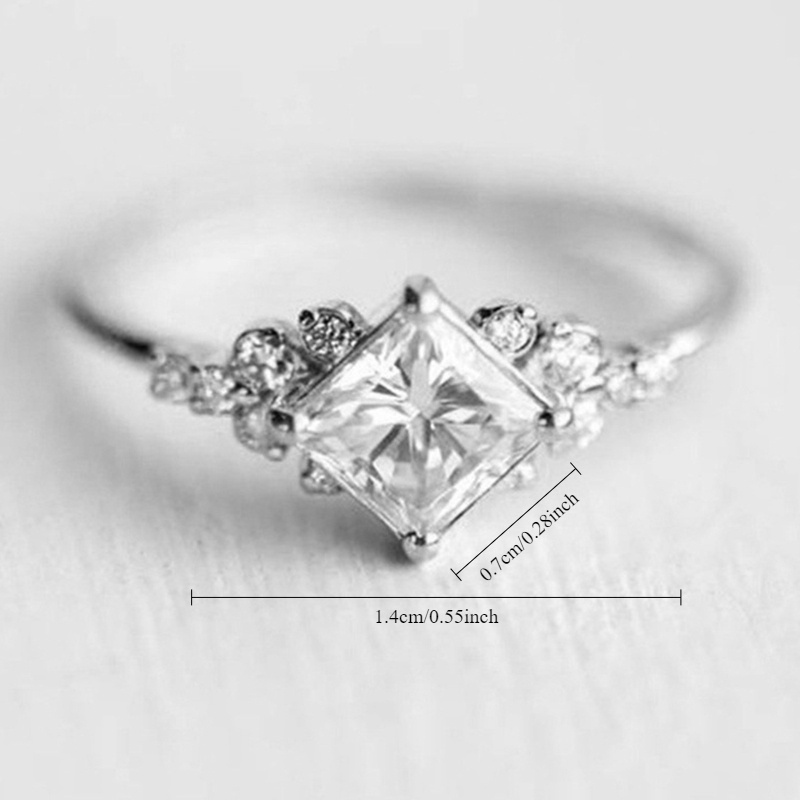 Geometric Ring with Synthetic Gemstones for Women