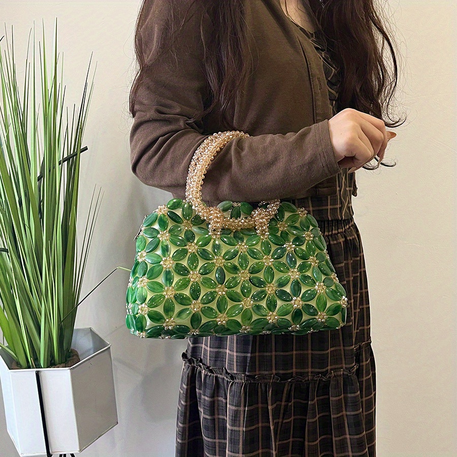 green emerald velvet dress Demi Evening Bag