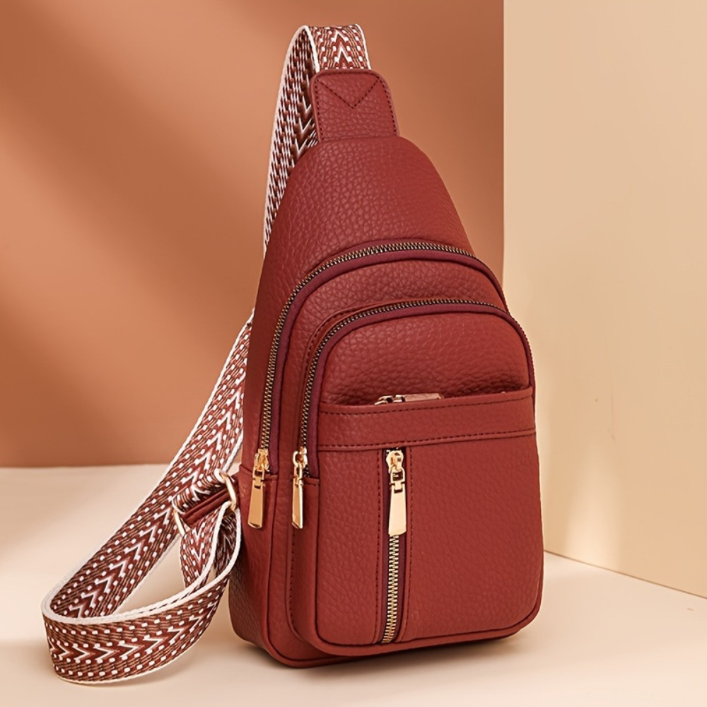 

Women's Vintage Chest Bag, Multi- Vintage Shoulder Bag, Leisure Sports Crossbody Bag