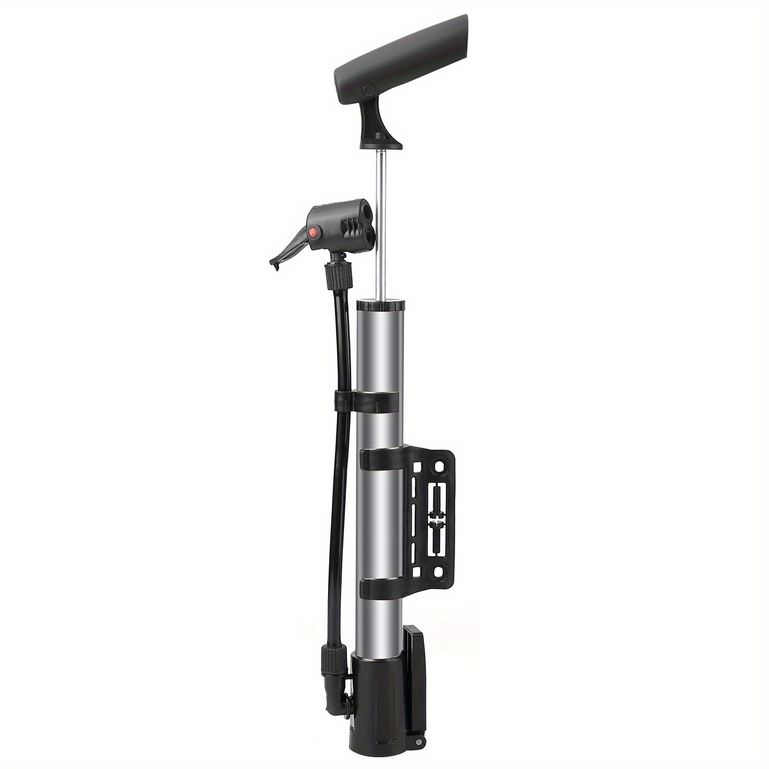 TEMU Mini Bike Pump Portable Bicycle Tire Inflator Ball Air Pump W/ Mount Frame For Bike