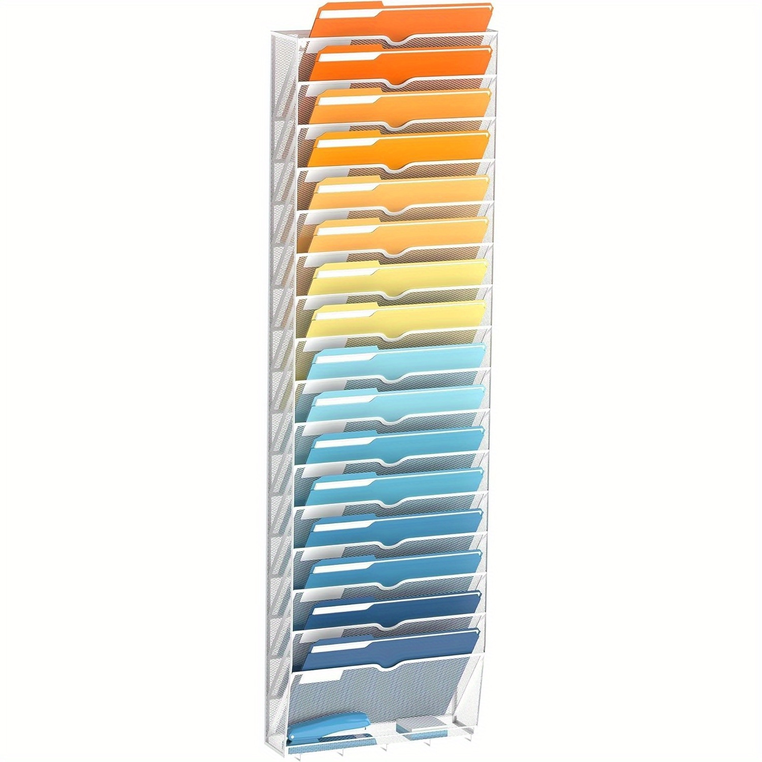 Daltack 17-tier Mesh Wall File Holder, For Organizing Office Mail, A Hanging File Organizer For Papers, Folders, Files, And Magazines