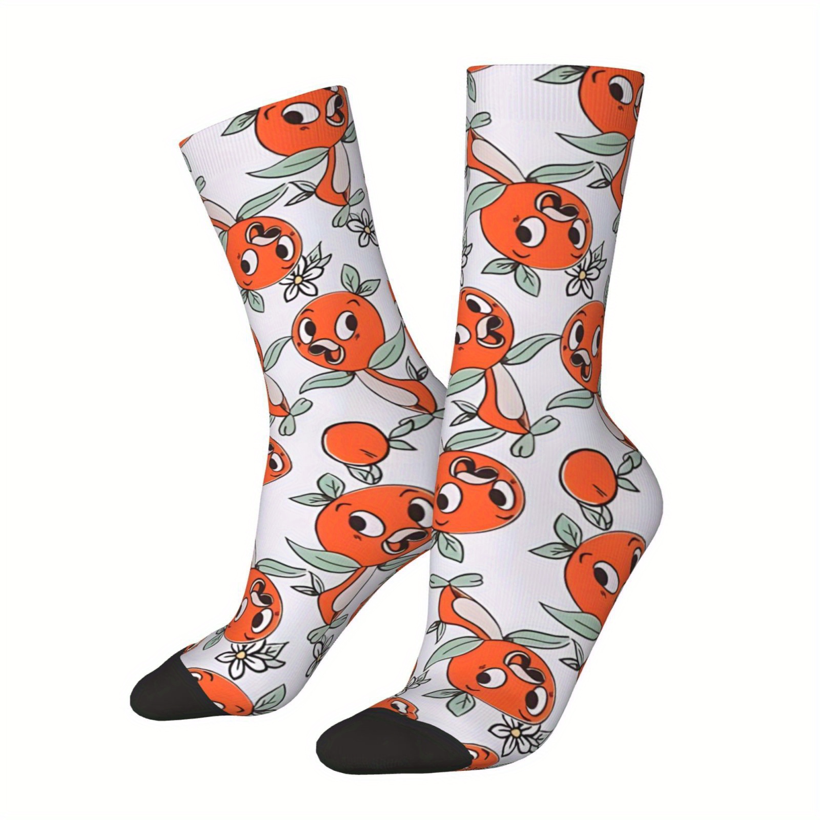 TEMU 1 Pair Men's Novelty Socks, Vintage Hip Hop, Little In Tree Print, Seamless Crew Crazy Sock, Polyester , , Hand Wash Or