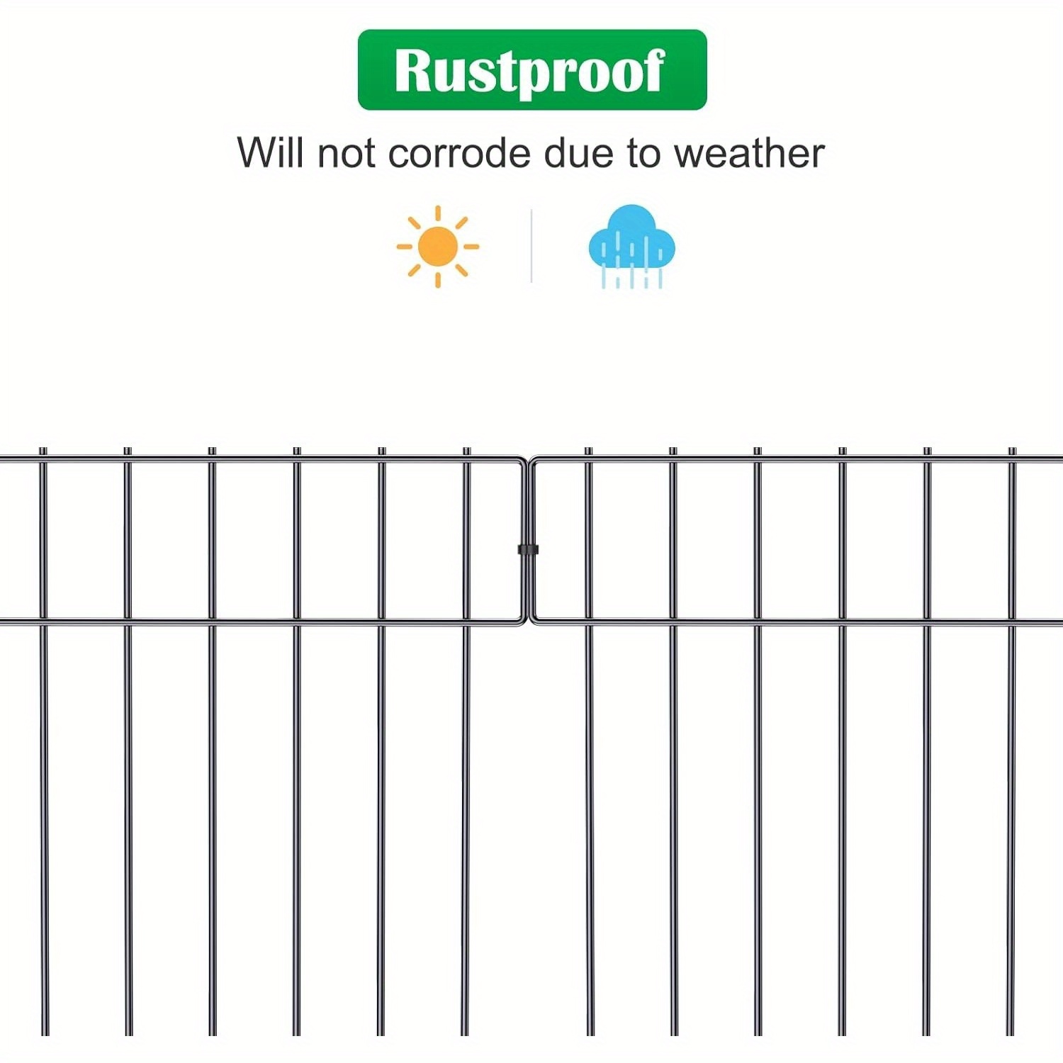 Animal Barrier Fence Decorative Garden Fence Rustproof Metal Temu