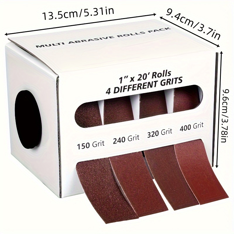 TEMU A Roll Of Emery Cloth Measuring Cm, Featuring Assorted Of Abrasive Sandpaper, Including 80, 150, 240, 320, 400, And 600, Each Roll Is 6 Meters