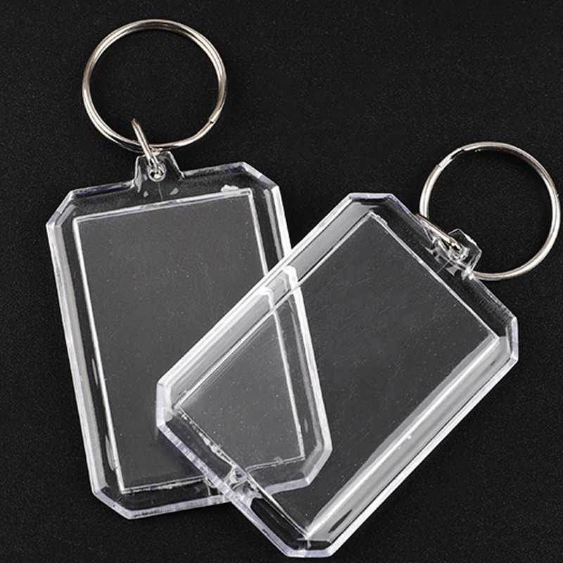 

Diy Acrylic Photo Frame Keychain - Transparent Octagonal Pendant, Creative , Pp Material, Acrylic, Photo Frame, Keychain, Diy