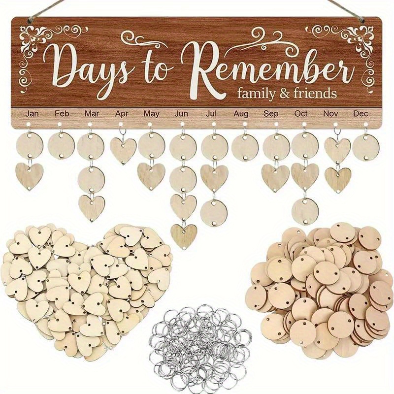 

Diy Wooden Family Birthday Calendar - 'days To ' Wall Hanging For Mom & Grandma, Perfect Day/birthday Gift, Customizable Accessories