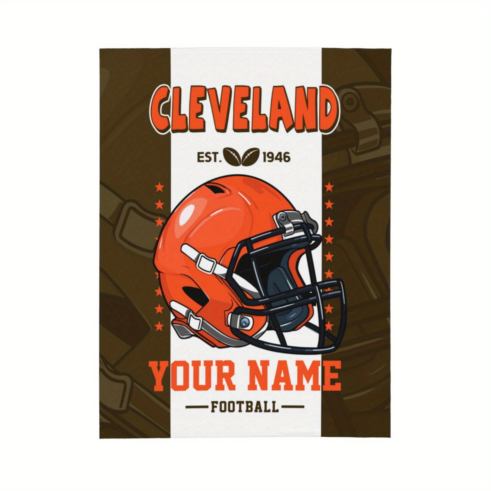 

Personalized Throw Blanket, American Football Custom Name Fan Gift Blankets, Lightweight Plush Warm Throws For All