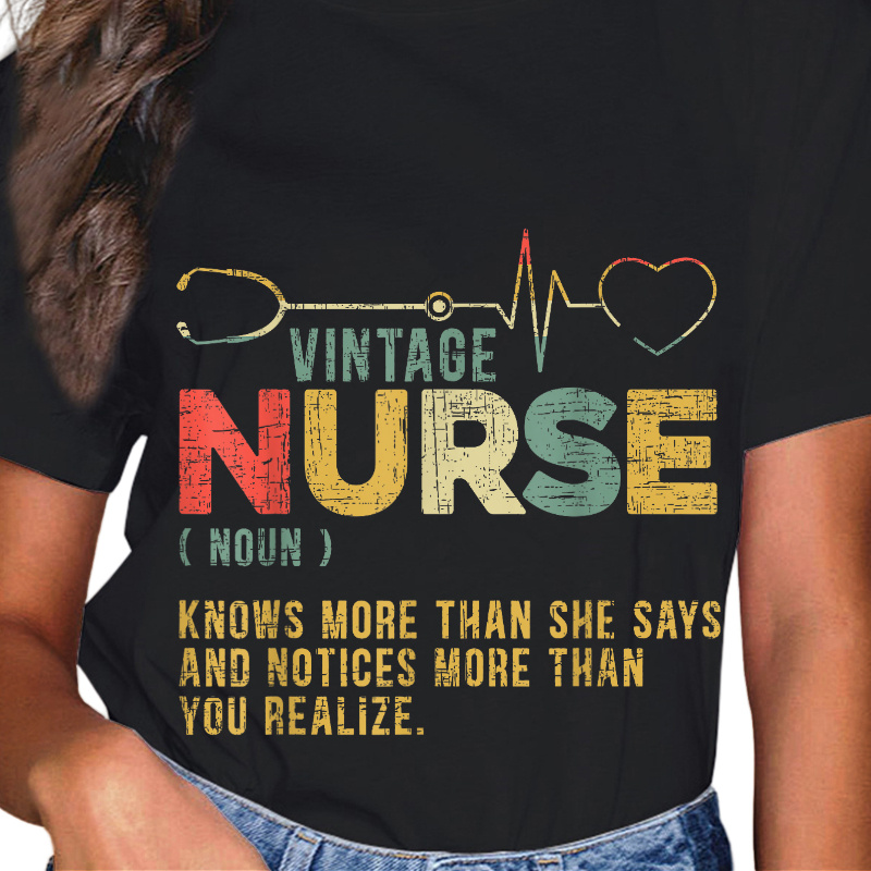 

Vintage Nurse Hospital Medical Nursing T-shirt 100% Cotton Tshirt