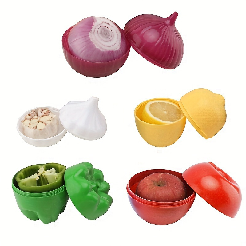 

Versatile Reusable Produce Saver - Onions, Garlic, & More - Durable Plastic Storage Container For & Organization