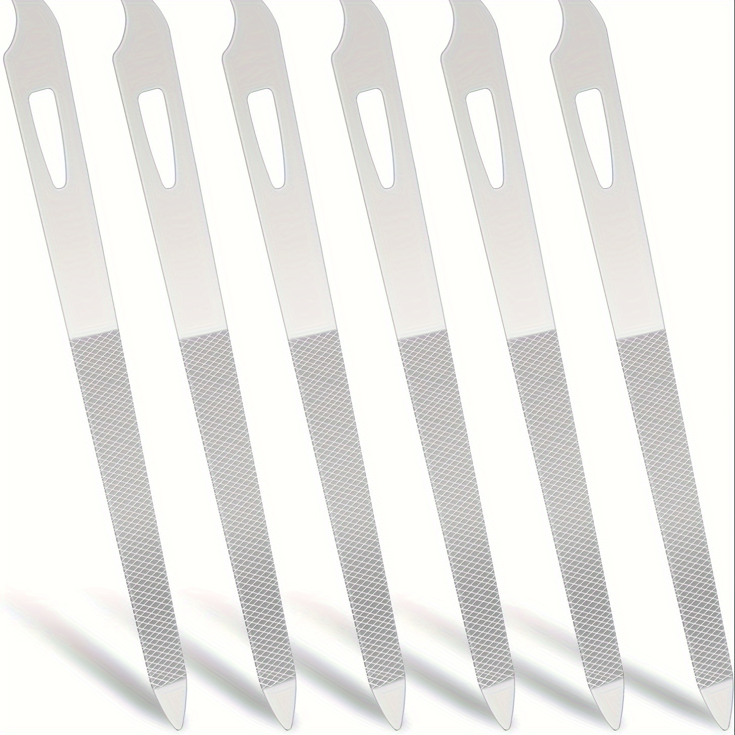 

6pcs Steel File Set - Double-, Metal Tip For - For & Pedicure