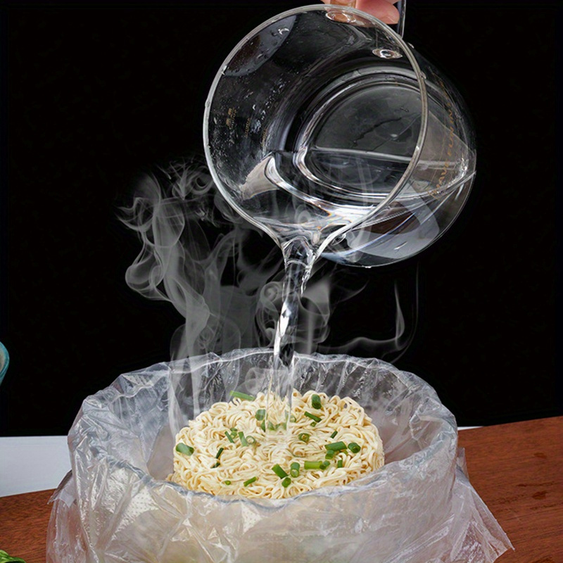 100pcs Large Transparent Disposable Food Storage Bags - Leakproof, Freezer-Safe for Supermarket & Convenience Store Use