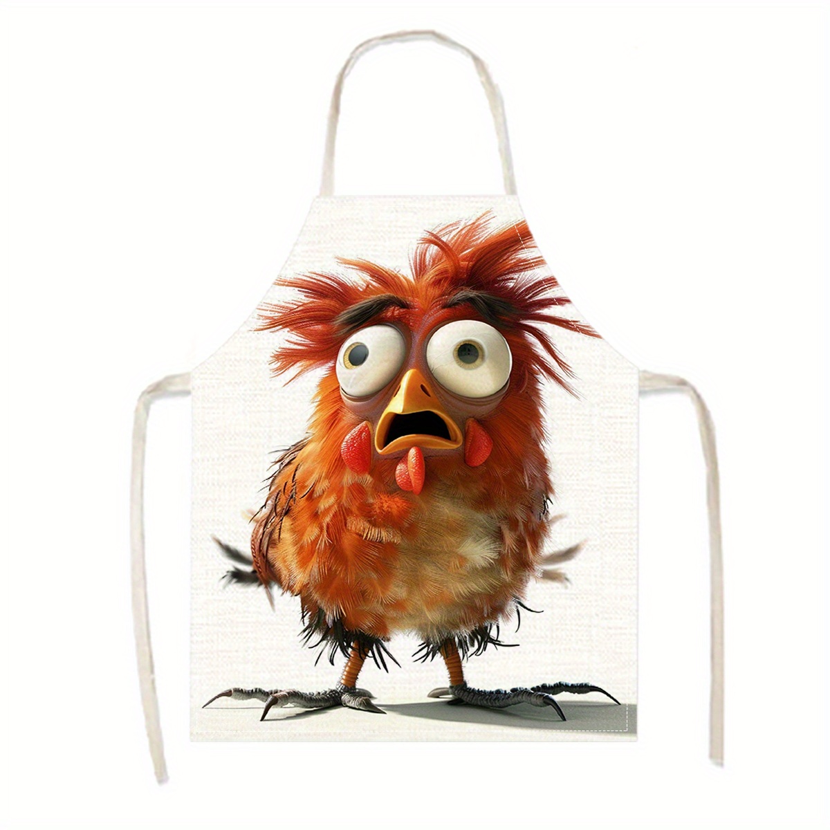 

Crazy Rooster Print Kitchen Apron - L/xl