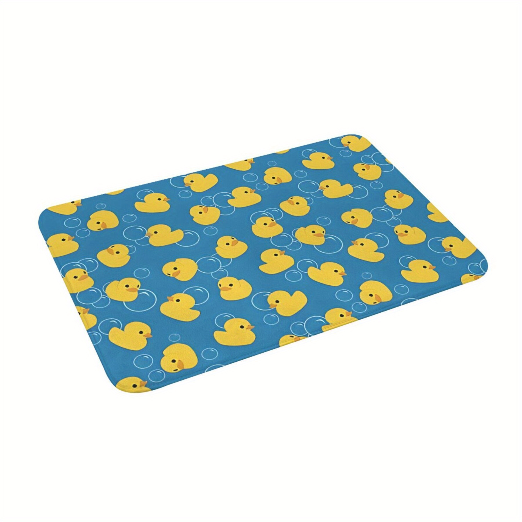 

1pc Bath Mat Cute Yellow Doormat Flannel Carpet Entrance Door Rug Home Decoration