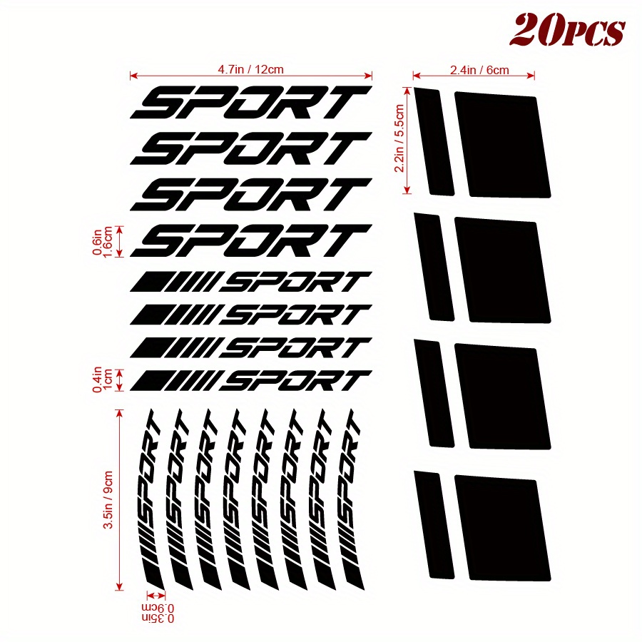 6x Reflective Wheel Rim Decals – Universal Fit for 16–21 Rims | Safety & Styling Stripes - UK