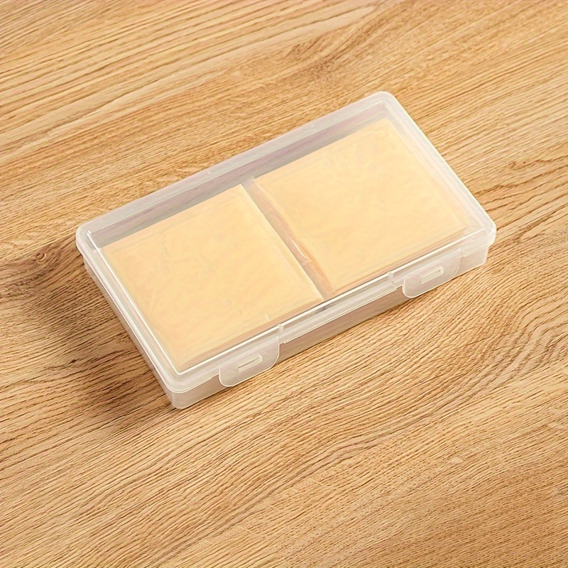 1pc transparent butter cheese keeper food contact safe fresh keeping storage container for refrigerator portable   for home kitchen use details 0