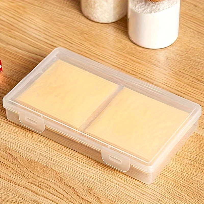 1pc transparent butter cheese keeper food contact safe fresh keeping storage container for refrigerator portable   for home kitchen use details 1