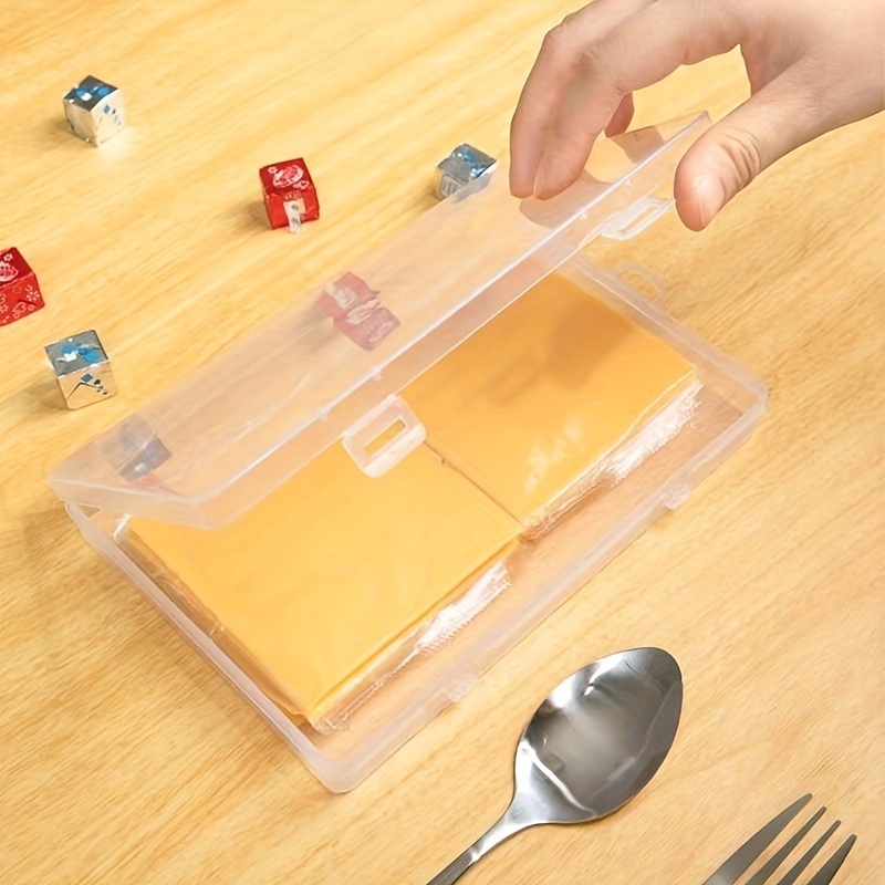 1pc transparent butter cheese keeper food contact safe fresh keeping storage container for refrigerator portable   for home kitchen use details 5