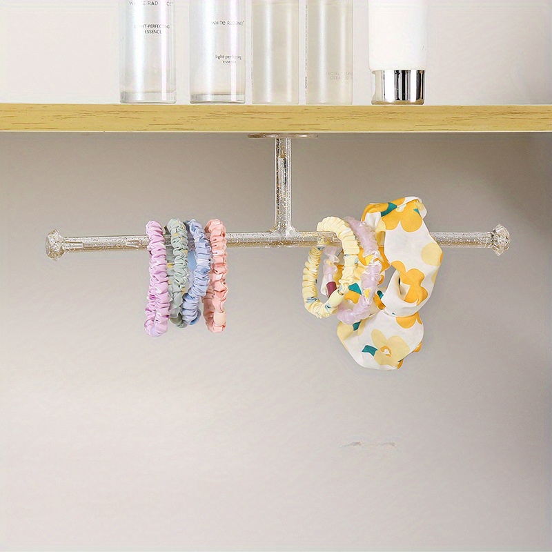 

1pc/2pcs Head Rope Hair Ring Hair Ring Hook Ornament Storage Rack Free Punching Hook Rubber Band Organizing Hook