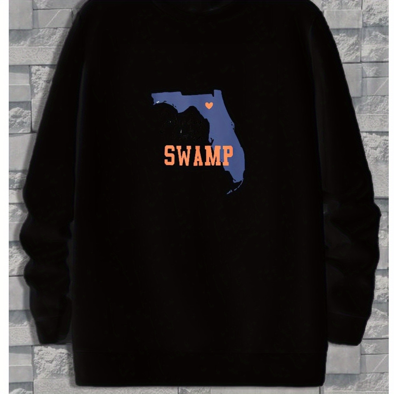 

Is For Uf Football University Cozy Pullover Sweater, Casual Long Sleeve Crew Neck Sweater