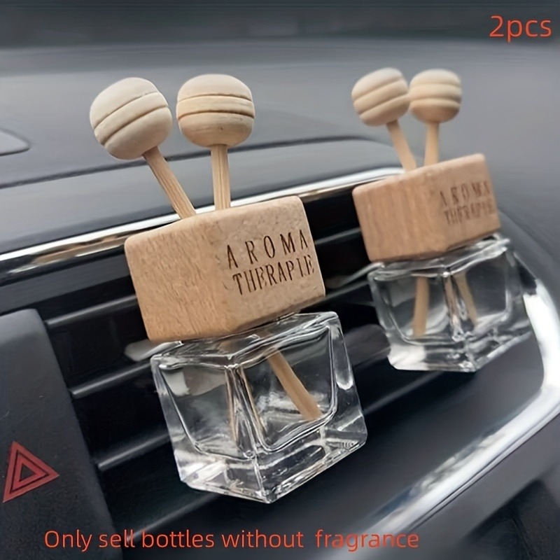 

2- Car Air Freshener Bottles, Empty Refillable For Accessories, Car Vent Diffusers